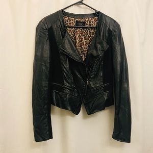 TCEC Black Leather Jacket